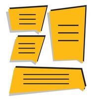 Blank text frame in different abstract shapes simple flat vector
