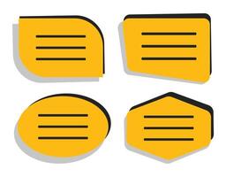 Speech or Comment text box frames in different shapes template vector