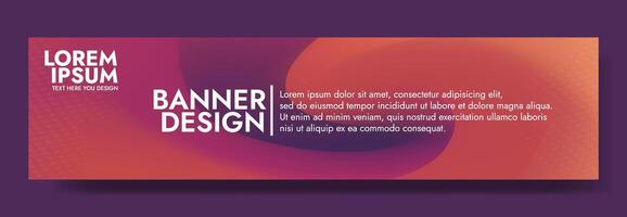 Striking red and orange gradient mesh wave blur banner design, drawing attention with its harmonious color composition for impactful promotional and marketing visuals vector