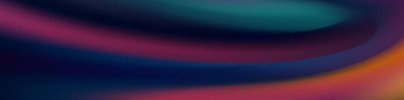 Alluring dark green, blue, and orange gradient mesh wave blur banner, cultivating a memorable, impactful impression for advertisements, web designs, and social media posts vector