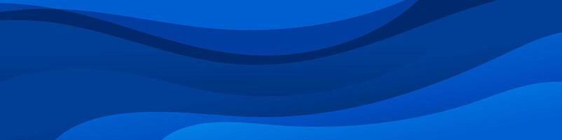 Striking dark blue gradient wave banner, crafting a modern, dynamic header or promotional graphic with captivating visual appeal vector