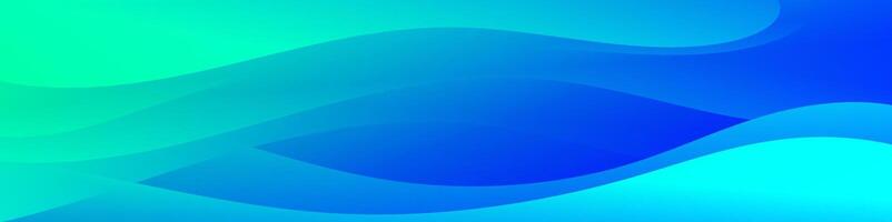 Serene green and blue gradient wave banner, crafting a modern, dynamic header or promotional graphic with captivating visual appeal vector