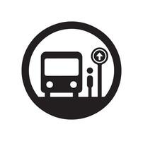 Bus stop icon illustration vector