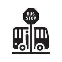 Bus stop icon illustration vector