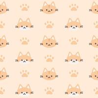 Seamless pattern with cat vector