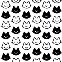 Seamless pattern with cat vector