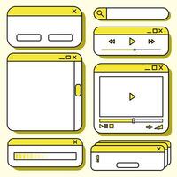 Old retro computer windows vector