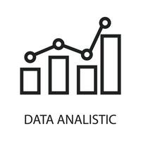 flat icon data analyst art vector