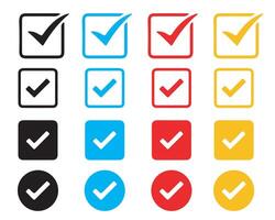 correct icon check design collection vector