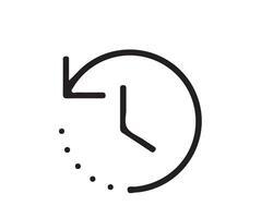 flat icon clock design vector