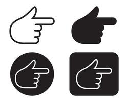 flat icon hand gesture pointing design vector