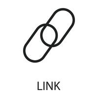 link flat icon outline art vector