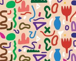 liquid brush stroke doodle background pattern lines vector