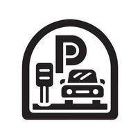 Parking icon. Car Parking Icon. Parking and traffic signs isolated on white background. Map parking pointer. illustration. vector