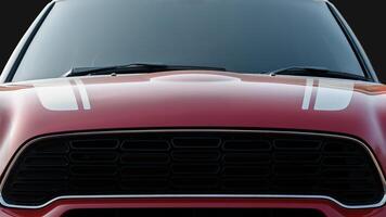 Detail View of the front grill of a hatchback car photo
