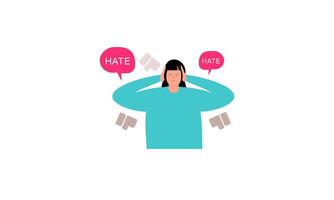 Modern social media problems, peculiarities and differences vector