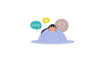 Modern social media problems, peculiarities and differences vector