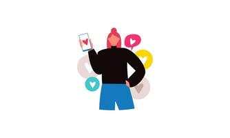 Modern social media problems, peculiarities and differences vector