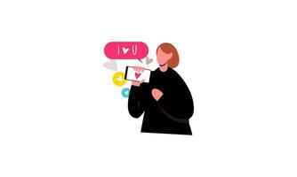 Modern social media problems, peculiarities and differences vector