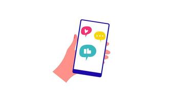 Modern social media problems, peculiarities and differences vector