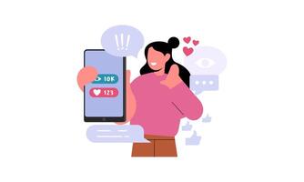 Modern social media problems, peculiarities and differences vector