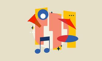 Jazz music. Concert instruments, posters with piano, saxophone vector