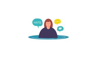 Modern social media problems, peculiarities and differences vector