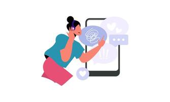 Modern social media problems, peculiarities and differences vector