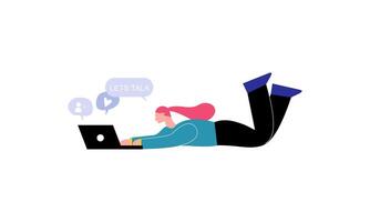 Modern social media problems, peculiarities and differences vector