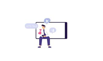 Modern social media problems, peculiarities and differences vector