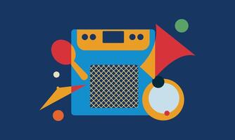Jazz music. Concert instruments, posters with piano, saxophone vector