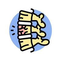 compression injuries color icon illustration vector