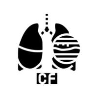 cystic fibrosis disease glyph icon illustration vector