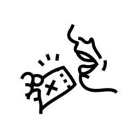 ingestion harmful substances line icon illustration vector