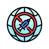 against drug abuse international day color icon illustration vector