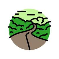 road leading forward progress color icon illustration vector