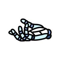 give robot hand gesture color icon illustration vector