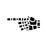 pointer robot hand gesture glyph icon illustration vector