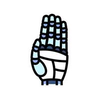 stop robot hand gesture color icon illustration vector