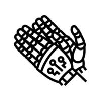 clap applause robot hand gesture line icon illustration vector