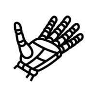 help robot hand gesture line icon illustration vector