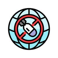 preventing exploitation environment in war color icon illustration vector