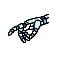 touch robot hand gesture color icon illustration vector
