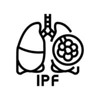 idiopathic pulmonary fibrosis line icon illustration vector