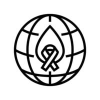 mental health world day line icon illustration vector
