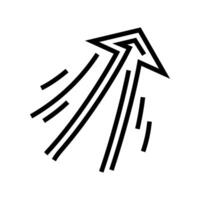 arrow pointing upward progress line icon illustration vector