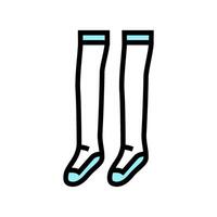 knee high socks japanese school color icon illustration vector