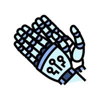 clap applause robot hand gesture color icon illustration vector
