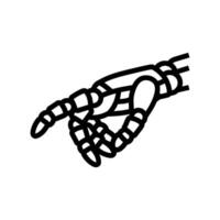 touch robot hand gesture line icon illustration vector