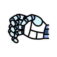grip robot hand gesture color icon illustration vector